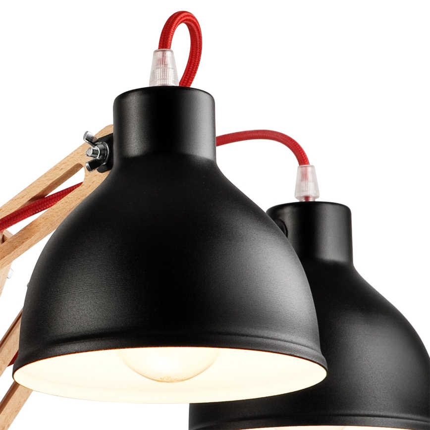 Surface-mounted chandelier MARCELLO 5xE27/60W/230V beech - FSC certified