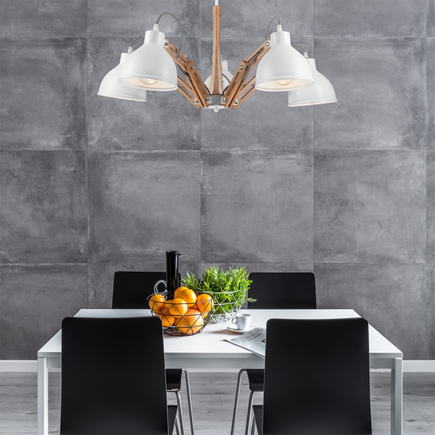 Surface-mounted chandelier MARCELLO 5xE27/60W/230V - FSC certified