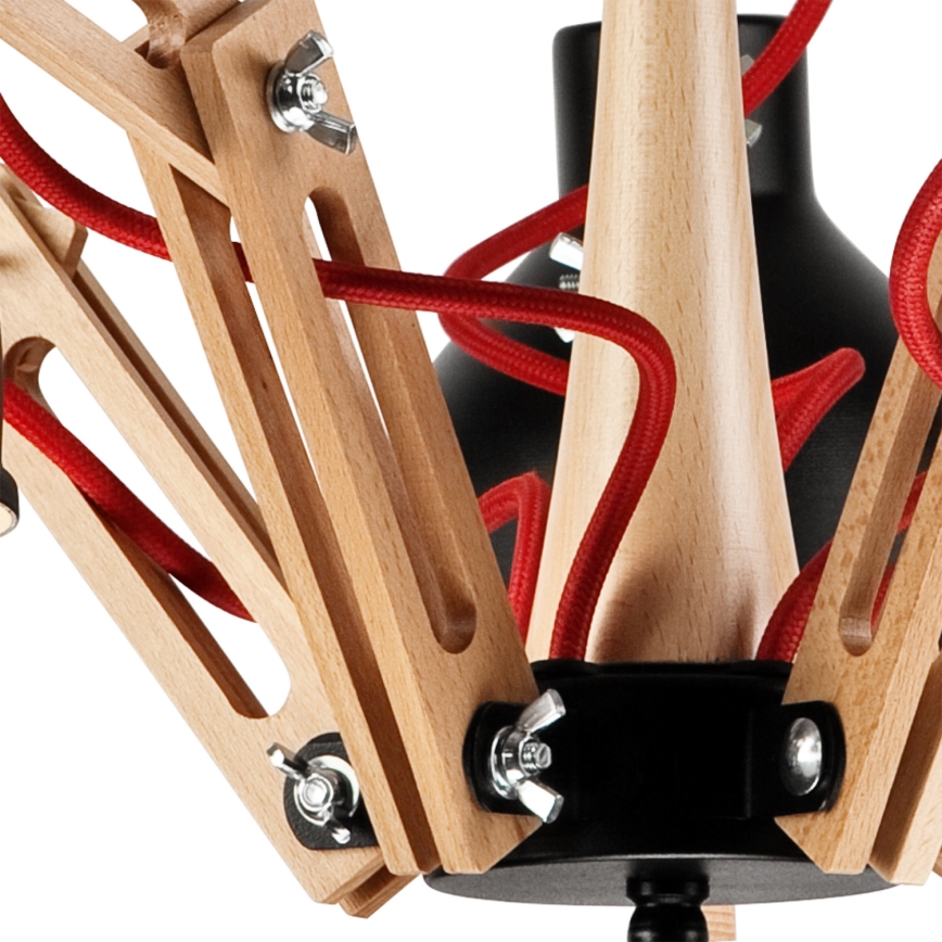 Surface-mounted chandelier MARCELLO 5xE27/60W/230V beech