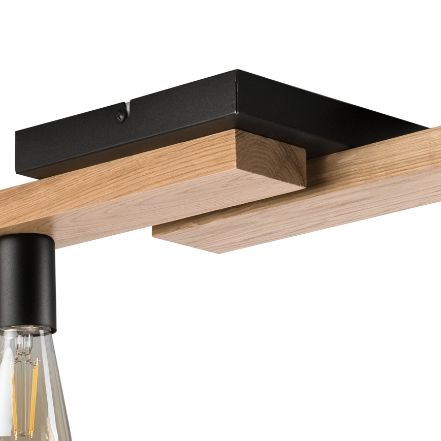 Surface-mounted chandelier MATTE 2xE27/15W/230V + 3xG9/5W/230V black/oak