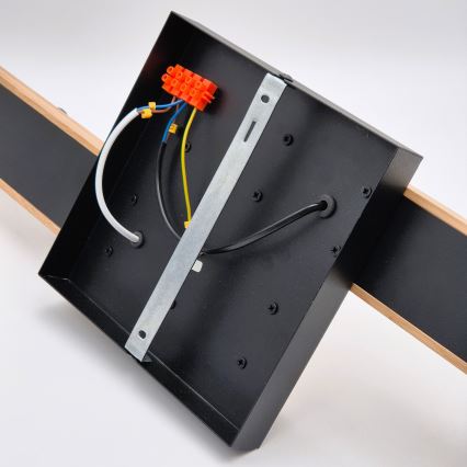 Surface-mounted chandelier MATTE 2xE27/15W/230V + 3xG9/5W/230V black/oak