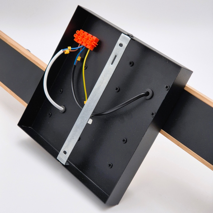 Surface-mounted chandelier MATTE 2xE27/15W/230V + 3xG9/5W/230V black/oak