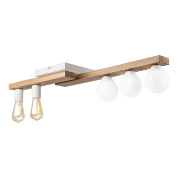Surface-mounted chandelier MATTE 2xE27/15W/230V + 3xG9/5W/230V white/oak