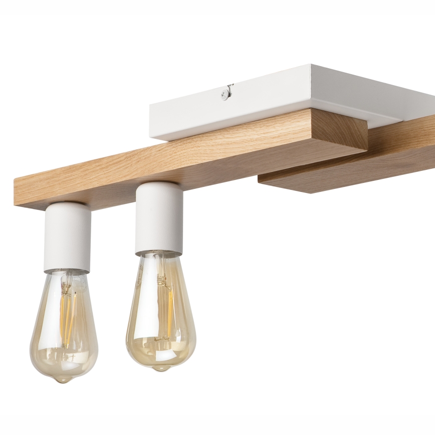 Surface-mounted chandelier MATTE 2xE27/15W/230V + 3xG9/5W/230V white/oak