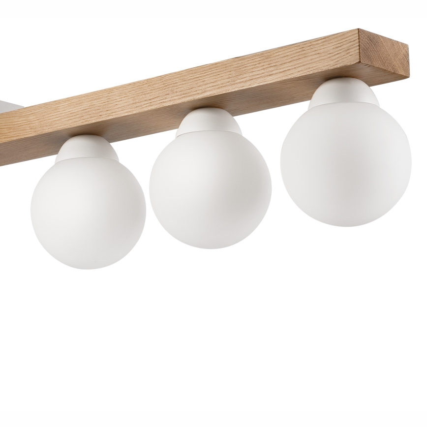 Surface-mounted chandelier MATTE 2xE27/15W/230V + 3xG9/5W/230V white/oak