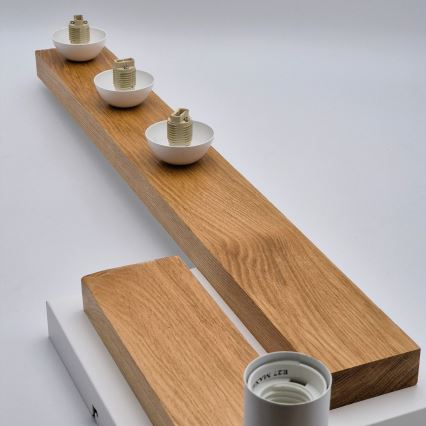 Surface-mounted chandelier MATTE 2xE27/15W/230V + 3xG9/5W/230V white/oak
