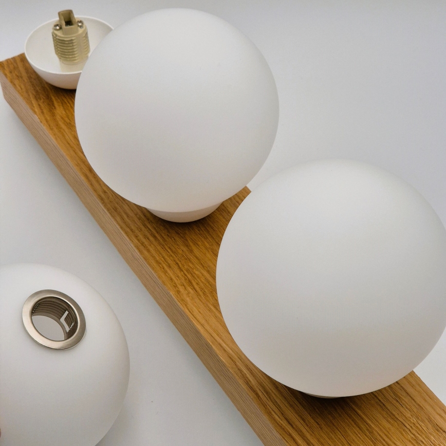 Surface-mounted chandelier MATTE 2xE27/15W/230V + 3xG9/5W/230V white/oak
