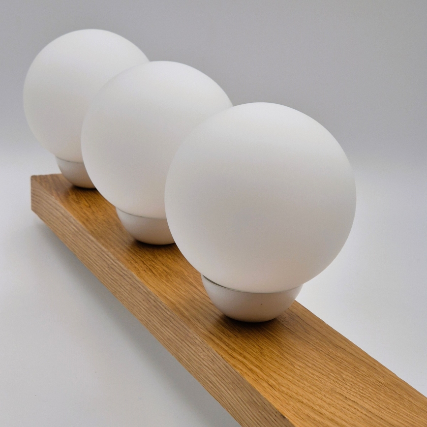 Surface-mounted chandelier MATTE 2xE27/15W/230V + 3xG9/5W/230V white/oak