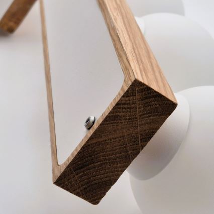 Surface-mounted chandelier MATTE 2xE27/15W/230V + 3xG9/5W/230V white/oak