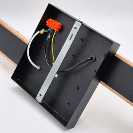 Surface-mounted chandelier MATTE 4xE27/15W/230V black/oak