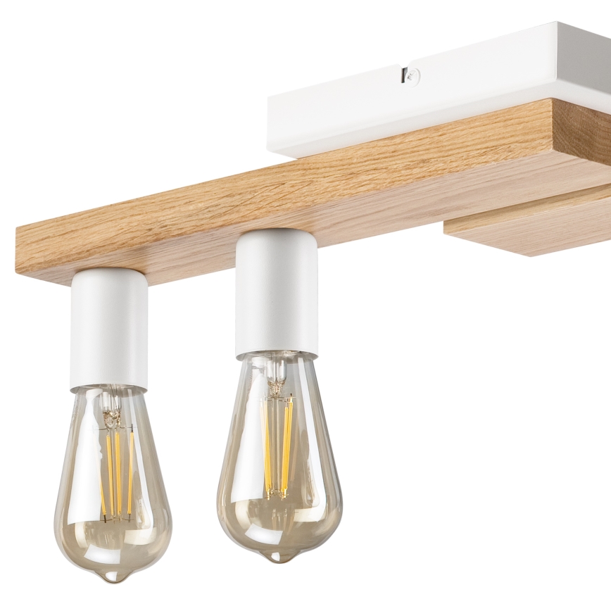 Surface-mounted chandelier MATTE 4xE27/15W/230V white/oak