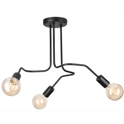 Surface-mounted chandelier MATYLDA 3xE27/60W/230V black