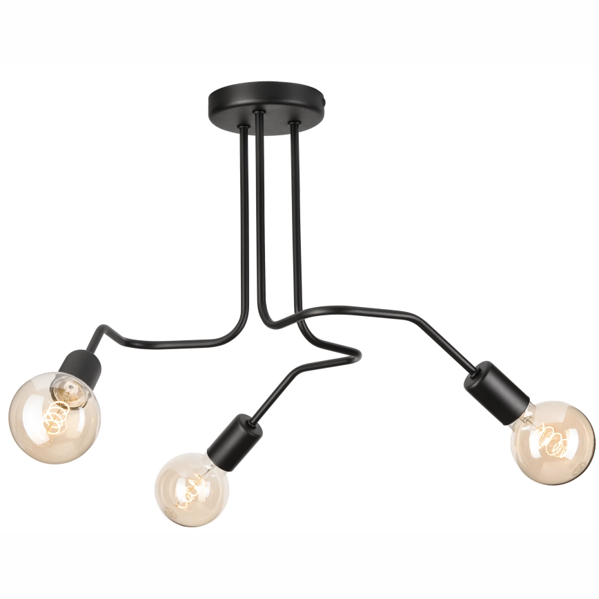 Surface-mounted chandelier MATYLDA 3xE27/60W/230V black
