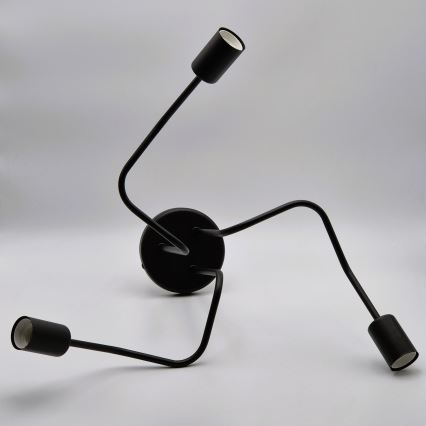 Surface-mounted chandelier MATYLDA 3xE27/60W/230V black
