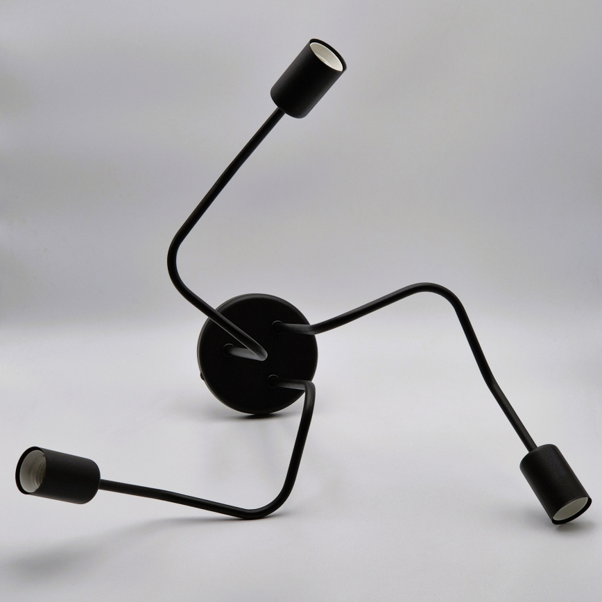 Surface-mounted chandelier MATYLDA 3xE27/60W/230V black