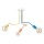 Surface-mounted chandelier MATYLDA 3xE27/60W/230V colorful