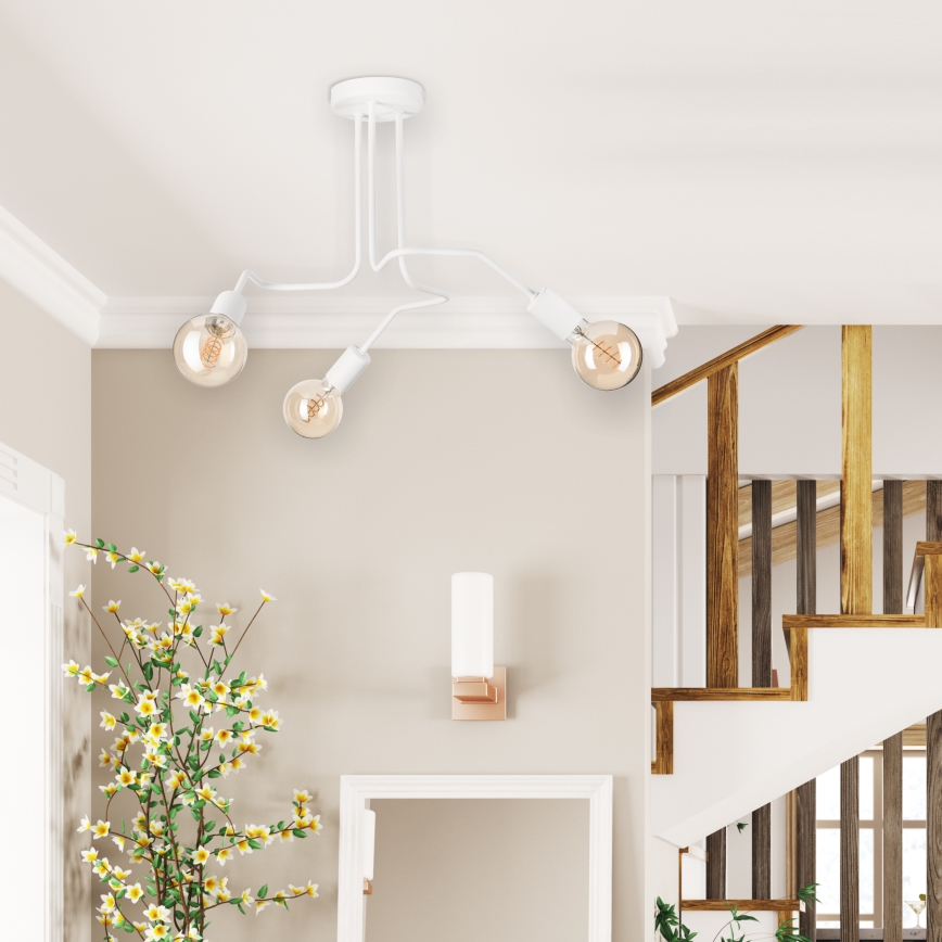 Surface-mounted chandelier MATYLDA 3xE27/60W/230V white