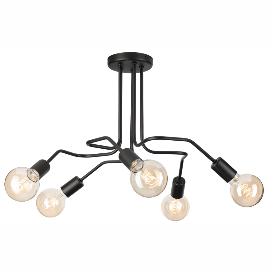 Surface-mounted chandelier MATYLDA 5xE27/60W/230V black