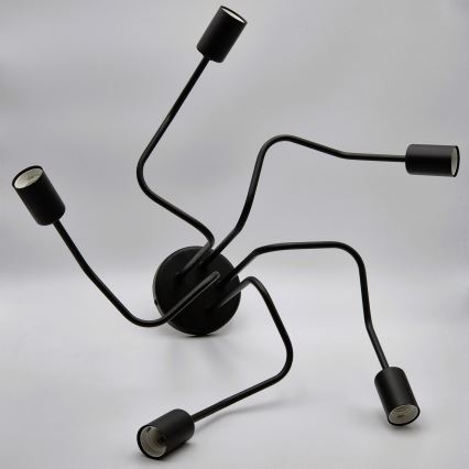 Surface-mounted chandelier MATYLDA 5xE27/60W/230V black