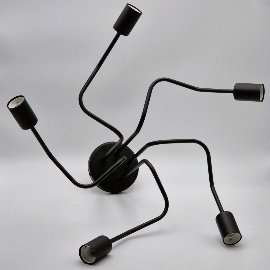 Surface-mounted chandelier MATYLDA 5xE27/60W/230V black