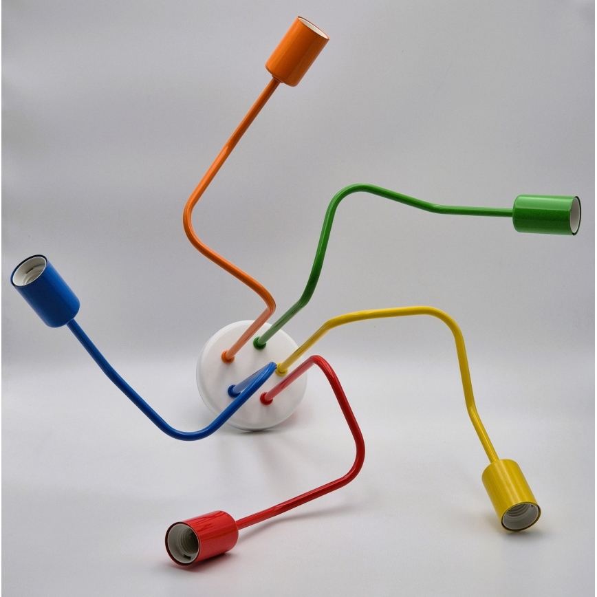 Surface-mounted chandelier MATYLDA 5xE27/60W/230V colorful