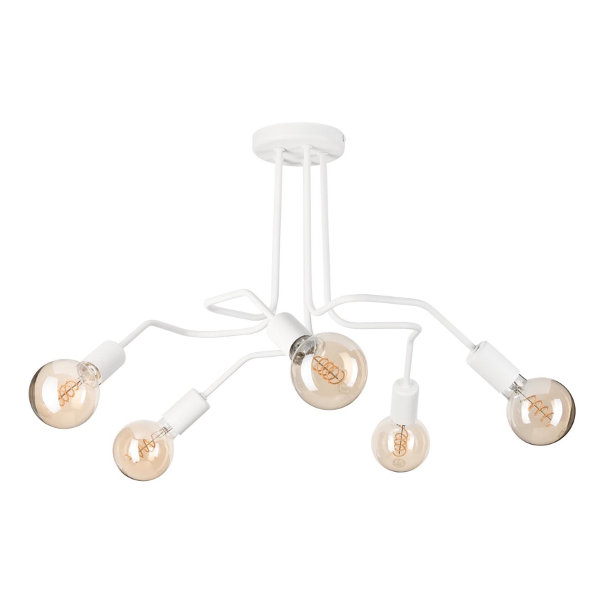 Surface-mounted chandelier MATYLDA 5xE27/60W/230V white