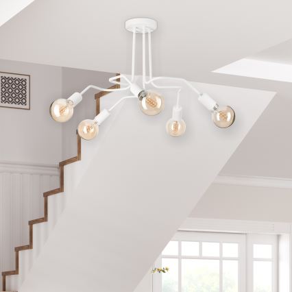 Surface-mounted chandelier MATYLDA 5xE27/60W/230V white