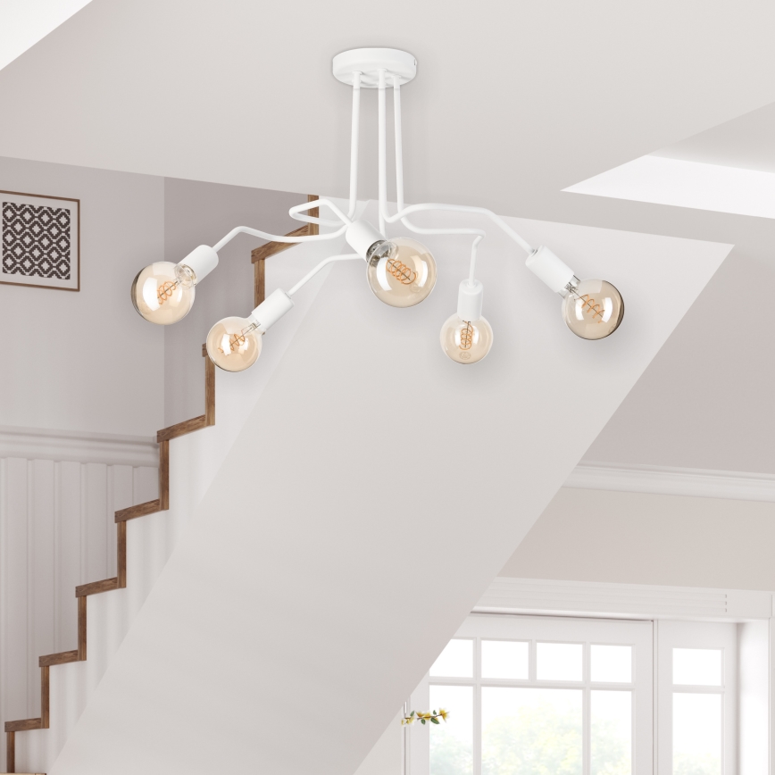 Surface-mounted chandelier MATYLDA 5xE27/60W/230V white