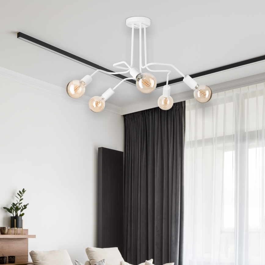 Surface-mounted chandelier MATYLDA 5xE27/60W/230V white