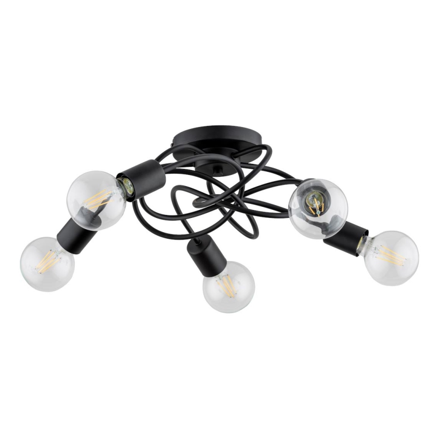 Surface-mounted chandelier MAXIS 5xE27/15W/230V black