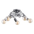 Surface-mounted chandelier MAXIS 5xE27/15W/230V grey