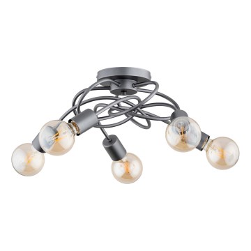 Surface-mounted chandelier MAXIS 5xE27/15W/230V grey