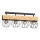 Surface-mounted chandelier MENTON 4xE27/15W/230V black/brown/oak