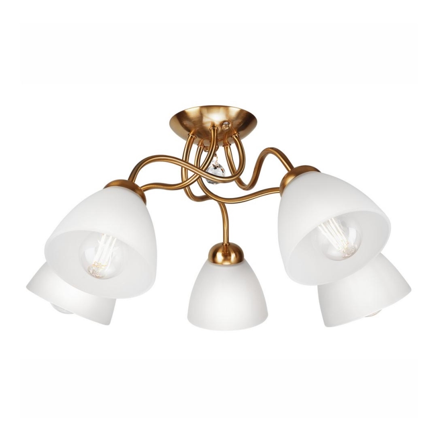 Surface-mounted chandelier MIRANDA 5xE27/60W/230V gold