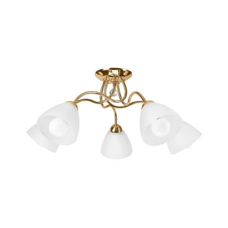 Surface-mounted chandelier MIRANDA 5xE27/60W/230V gold