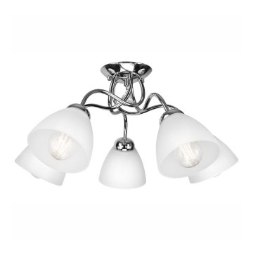 Surface-mounted chandelier MIRANDA 5xE27/60W/230V shiny chrome
