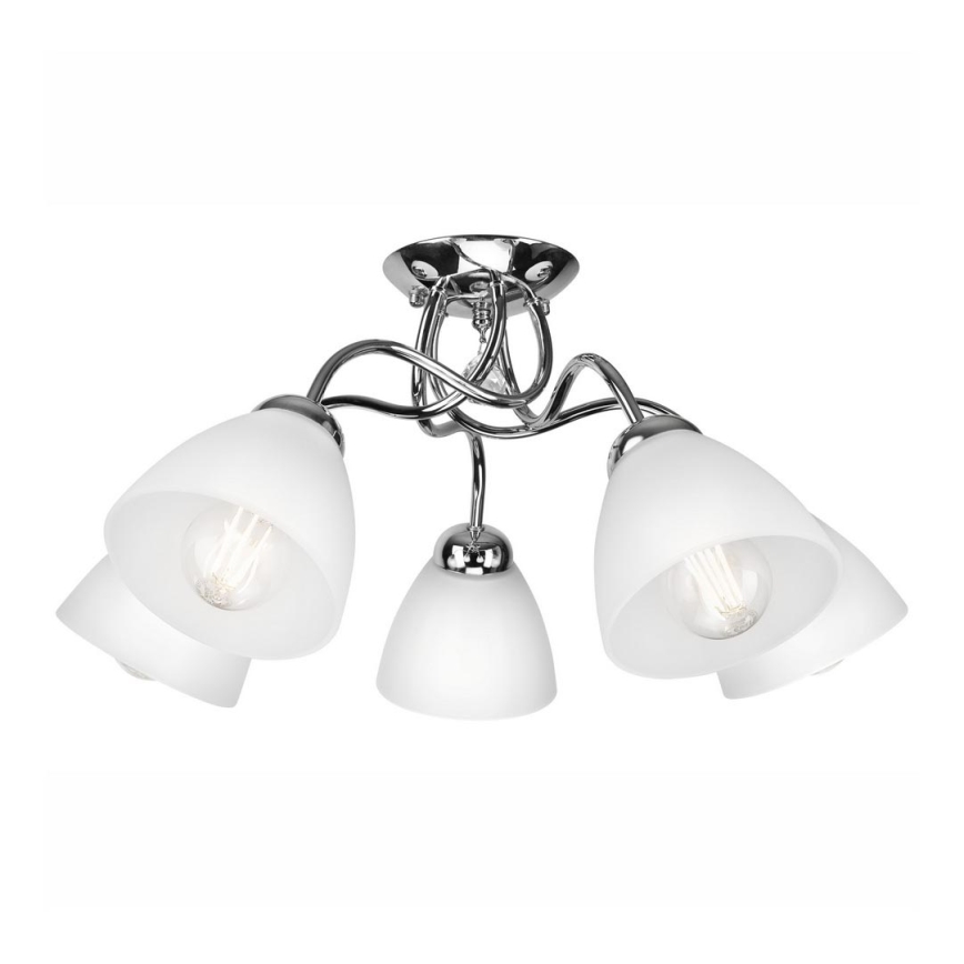 Surface-mounted chandelier MIRANDA 5xE27/60W/230V shiny chrome