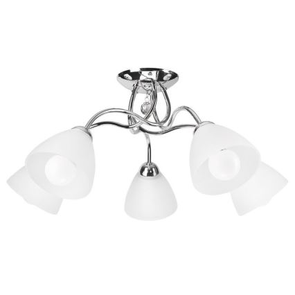 Surface-mounted chandelier MIRANDA 5xE27/60W/230V shiny chrome