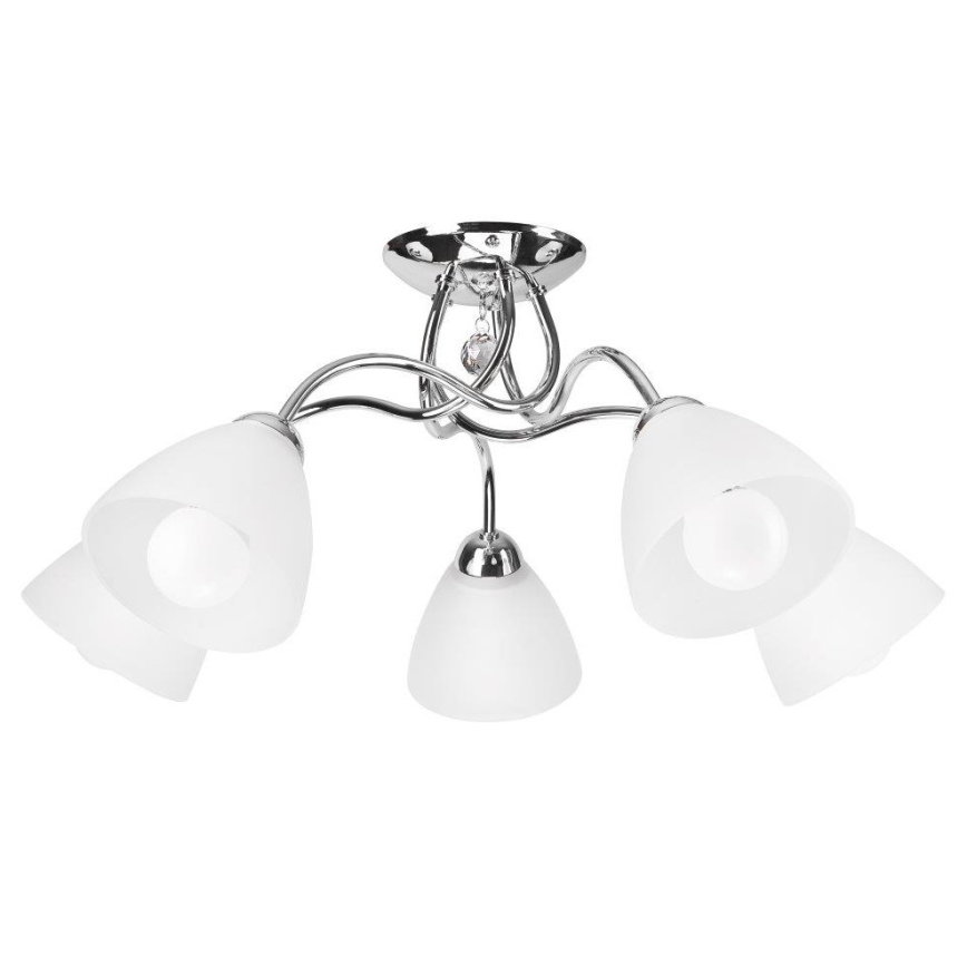 Surface-mounted chandelier MIRANDA 5xE27/60W/230V shiny chrome