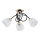 Surface-mounted chandelier MODENA 3xE27/60W/230V black/gold/white