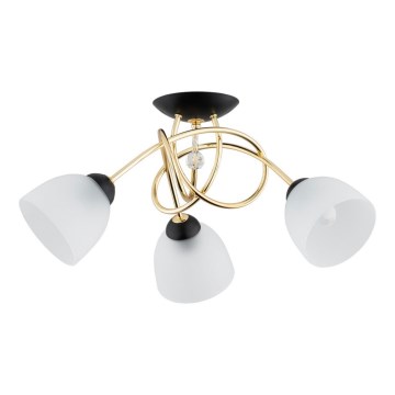 Surface-mounted chandelier MODENA 3xE27/60W/230V gold/black/white