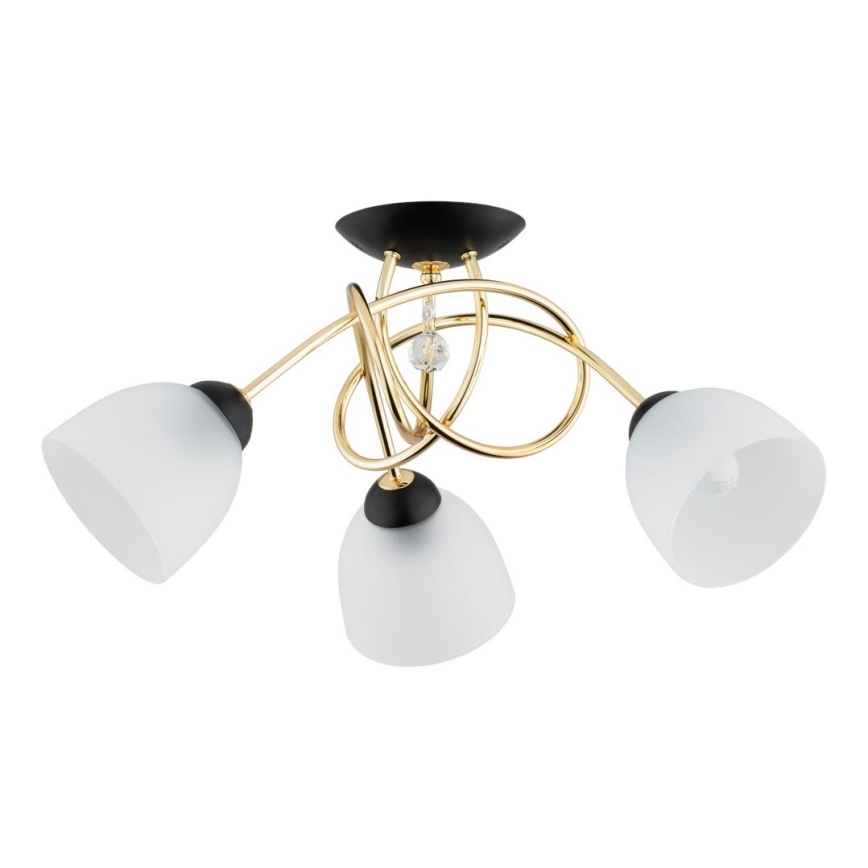 Surface-mounted chandelier MODENA 3xE27/60W/230V gold/black/white