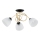 Surface-mounted chandelier MODENA 3xE27/60W/230V gold/black/white