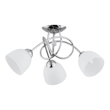 Surface-mounted chandelier MODENA 3xE27/60W/230V shiny chrome/white