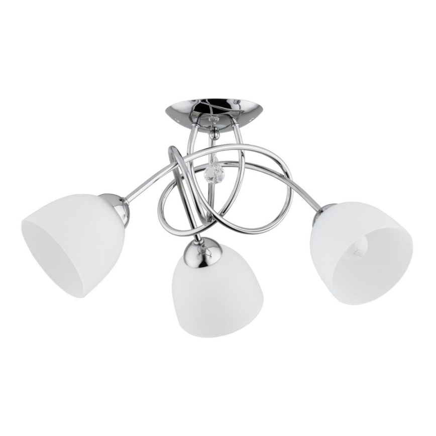 Surface-mounted chandelier MODENA 3xE27/60W/230V shiny chrome/white