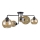 Surface-mounted chandelier MONDE BLACK 5xE27/60W/230V
