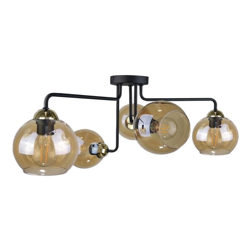 Surface-mounted chandelier MONDE GOLD 5xE27/60W/230V