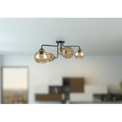 Surface-mounted chandelier MONDE GOLD 5xE27/60W/230V