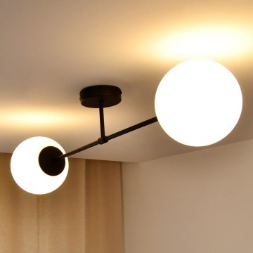 Surface-mounted chandelier MOON 2xE27/15W/230V black