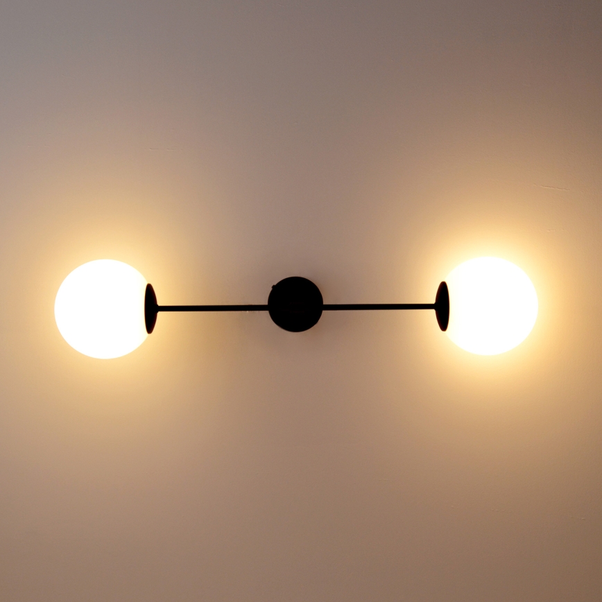 Surface-mounted chandelier MOON 2xE27/15W/230V black